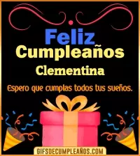 GIF Mensaje de cumpleaños Clementina